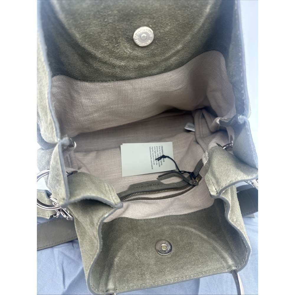 LIEBESKIND Berlin Ravenna Ring bag Dark Olive Green Suede Anthropologie NWT - Picture 5 of 11